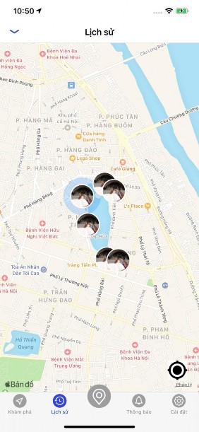  Mỗi khi người dùng đi đến địa danh nào Lịch sử của người dùng đều 7