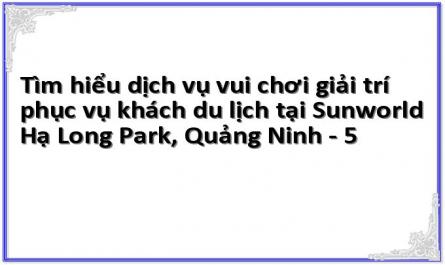 Các Yếu Tố Tham Gia Tạo Nên Dịch Vụ Vui Chơi Giải Trí Tại Sunworld Hạ Long Park