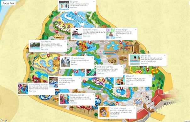 Bản đồ Công viên nước Typhoon Water Park Cáp treo Nữ Hoàng Vòng quay Mặt Trời 3