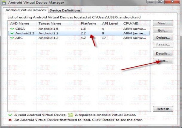 Click Ok Trở lại bảng Manager Virtual start máy ảo Thành công 2