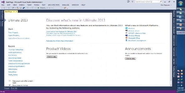 Hình 2 1 Khởi động visual studio 2013 Hình 2 2 Tạo new project Hình 2 3 Tạo project 4