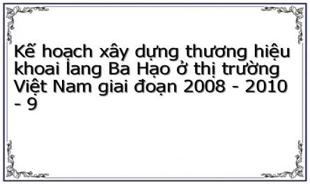 Kế hoạch xây dựng thương hiệu khoai lang Ba Hạo ở thị trường Việt Nam giai đoạn 2008 - 2010 - 9