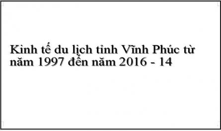 Kinh tế du lịch tỉnh Vĩnh Phúc từ năm 1997 đến năm 2016 - 14