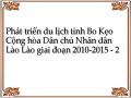 Phát triển du lịch tỉnh Bo Kẹo Cộng hòa Dân chủ Nhân dân Lào Lào giai đoạn 2010-2015 - 2