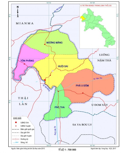 Hình 2 1 Bản đồ hành chính tỉnh Bo Kẹo Lào Nguồn Tác giả biên vẽ Khí hậu 1