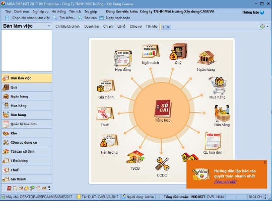 Phần mềm kế toán FAST http fast com vn Hình 3 2 Giao diện hoạt động phần mềm 1