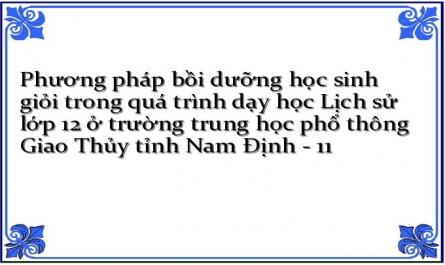 Phương pháp bồi dưỡng học sinh giỏi trong quá trình dạy học Lịch sử lớp 12 ở trường trung học phổ thông Giao Thủy tỉnh Nam Định - 11