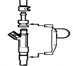 Hãy đặt vòi phun trong cốc đo có độ chia Lắp ống nhựa mềm phù hợp vào vòi 5