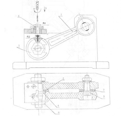 Hình 5 4 Đồ gá khoan lỗ đầu lớn của càng 2 Đồ gá phay 2 1 Kết cấu và phân 4