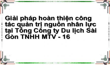 Giải pháp hoàn thiện công tác quản trị nguồn nhân lực tại Tổng Công ty Du lịch Sài Gòn TNHH MTV - 16