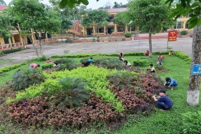 Hình 1 Khuôn viên trường THCS Hợp Thành Nguồn Tác giả Hình 2 Khuôn viên trường 2