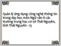Quản lý ứng dụng công nghệ thông tin trong dạy học môn Ngữ văn ở các trường trung học cơ sở Thái Nguyên, tỉnh Thái Nguyên - 13