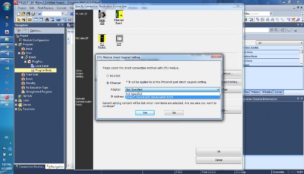  Sau khi chọn đường kết nối xong bấm Click Connection Test để kiểm tra kết 6