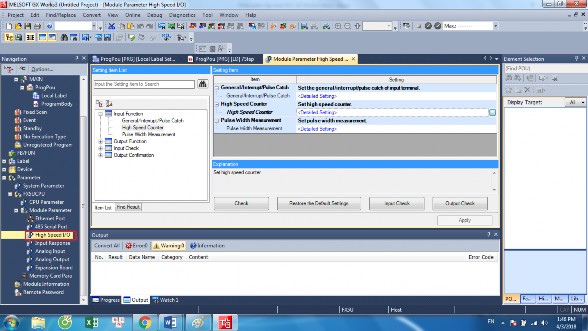 Click vào High Speed Counter và bảng cài đặt xuất hiện Ta có thể cài đặt các 10