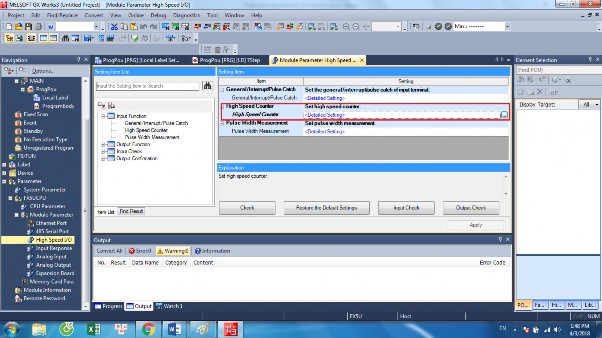 Click vào High Speed Counter và bảng cài đặt xuất hiện Ta có thể cài đặt các 11