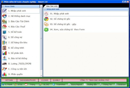 Sau một thời gian phát triển và biến đổi không ngừng phần mềm kế toán Smart 1