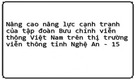 Nâng cao năng lực cạnh tranh của tập đoàn Bưu chính viễn thông Việt Nam trên thị trường viễn thông tỉnh Nghệ An - 15