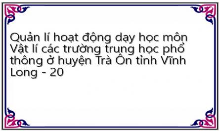 Quản lí hoạt động dạy học môn Vật lí các trường trung học phổ thông ở huyện Trà Ôn tỉnh Vĩnh Long - 20