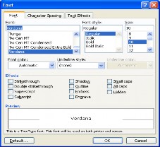 Hình B 13 7 Làm việc với Font chữ Chọn Font Size… sau đó chọn Default lúc này MS 6