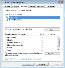 Hình B 5 8 Phân quyền chia sẽ dữ liệu B3 Hình ảnh cho thấy Group or user names đang 1