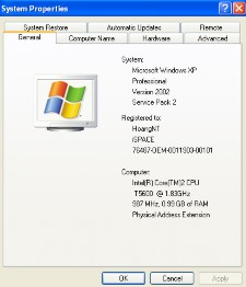 Hình B 6 1 System Properties 6 1 Thông tin hệ thống Xem thông tin hệ thống Để xem qua 4