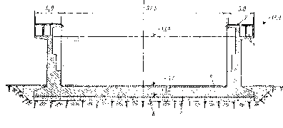 Hình VI 51 Mặt cắt ngang của ụ khô lấy nước có đáy liền tường trên nền 4