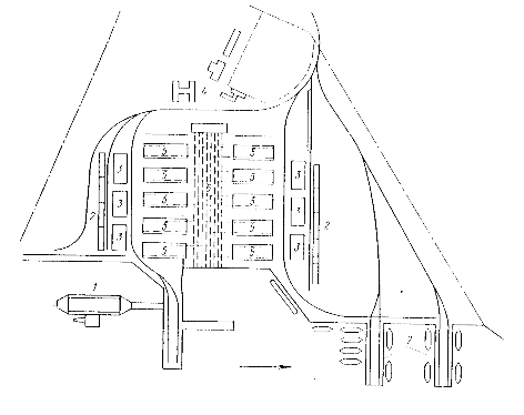 Hình II 10 Sơ đồ mặt bằng tổng thể của nhà máy sửa chữa loại tàu vừa và 2