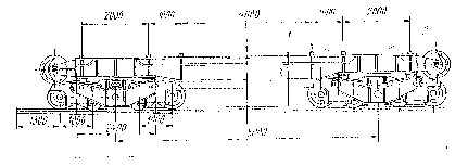 Hình III 16 Sơ đồ cấu tạo xe tầng dưới có sức chở 6000T 1 Tổ ray cách nhau 1 5