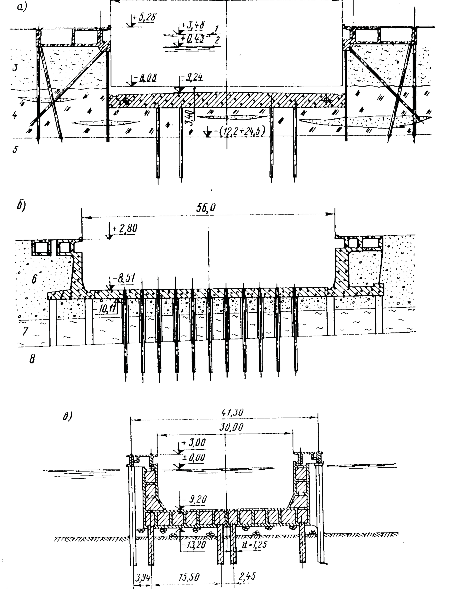 Hình VI 11 Kết cấu buồng ụ nhẹ có neo vào đá cứng a ô ở Belfat Bắc Ailen b ô 1