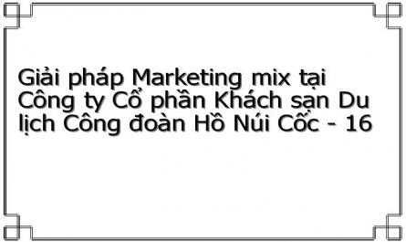 Giải pháp Marketing mix tại Công ty Cổ phần Khách sạn Du lịch Công đoàn Hồ Núi Cốc - 16