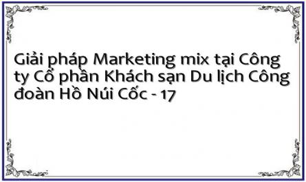 Giải pháp Marketing mix tại Công ty Cổ phần Khách sạn Du lịch Công đoàn Hồ Núi Cốc - 17