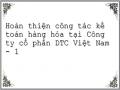 Hoàn thiện công tác kế toán hàng hóa tại Công ty cổ phần DTC Việt Nam