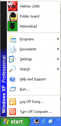 Đây là nút biểu tượng dùng để khởi động các ứng dụng khi nhấn chuột lên 3