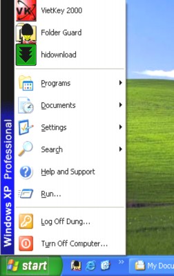 Dạng thể hiện của Classic start menu Dạng thể hiện của start menu 5