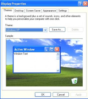 3 2 6 1 Thay đổi kiểu dáng của cửa sổ Bước 1 Trong hộp thoại Display Properties 4