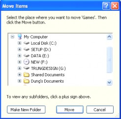3 5 3 Di chuyển tệp thư mục Chọn tệp thư mục cần di chuyển Vào Edit Move to 2
