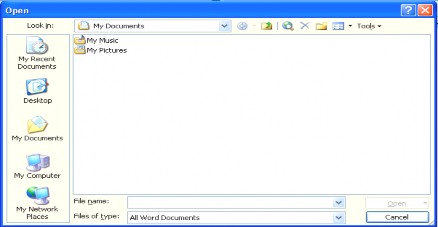 Bước 2 Chọn tài liệu cần mở trên danh sách tên file Sau đó nhấn vào nút Open 8