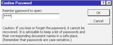 Bước 3 Nhập lại mật khẩu để mở vào ô Reenter password to open để xác lập 9