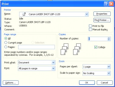 Page range Phạm vi in All In tất cả tài liệu Current page In trang đang chứa con trỏ 3