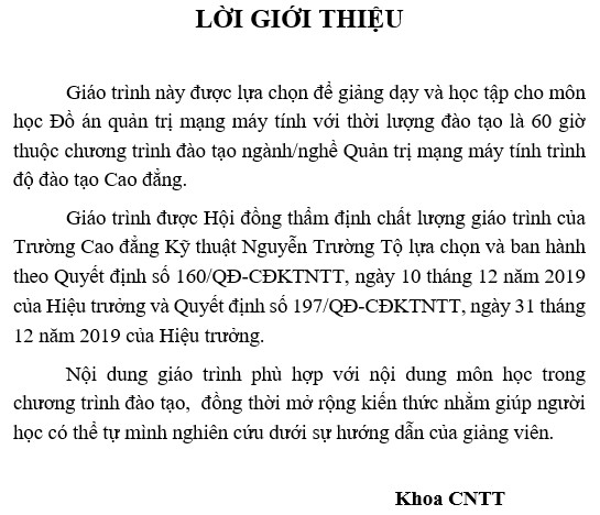 TUYÊN BỐ BẢN QUYỀN Tài liệu này thuộc loại sách giáo trình nên các nguồn 2