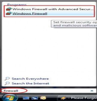 Một cách khác là vào Control Panel Security Windows Firewall Sau khi kích vào shortcut 1