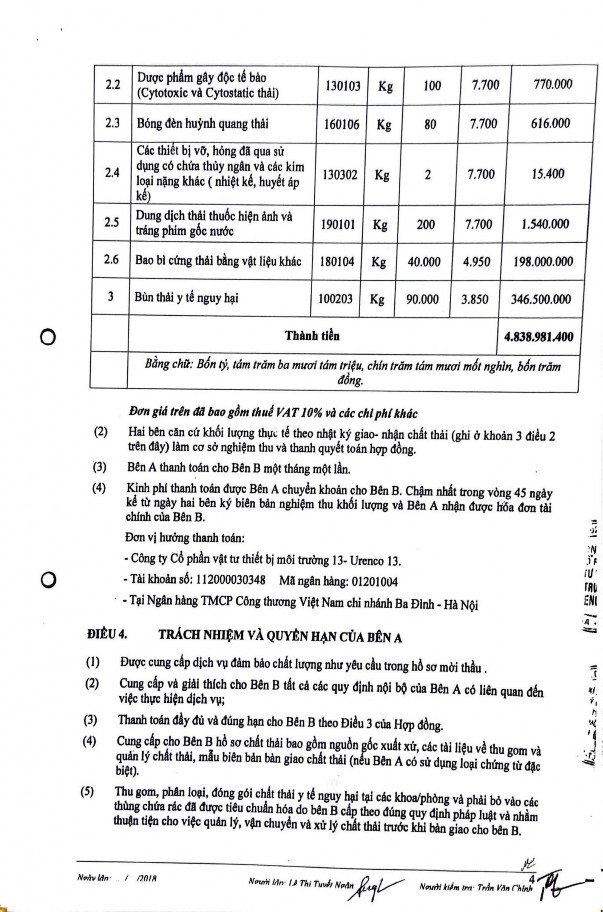 3 Hợp đồng số 000007 2019 HĐYTBV và một số Biên bản Nghiệm thu liên quan vii viii 3