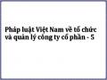 Thực Trạng Pháp Luật Việt Nam Về Tổ Chức Và Quản Lý Công Ty Cổ Phần
