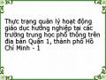 Thực trạng quản lý hoạt động giáo dục hướng nghiệp tại các trường trung học phổ thông trên địa bàn Quận 1, thành phố Hồ Chí Minh