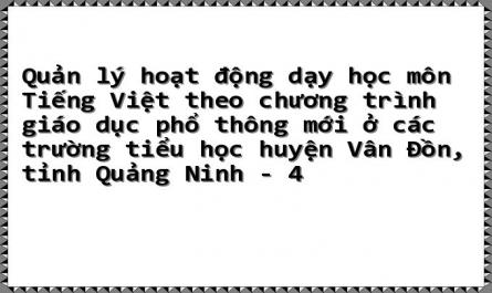 Chương Trình, Nội Dung Môn Tiếng Việt Theo Chương Trình Giáo Dục Phổ Thông Mới Ở Tiểu Học