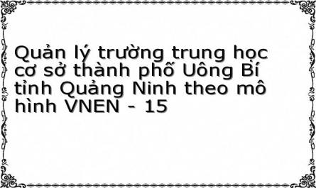 Quản lý trường trung học cơ sở thành phố Uông Bí tỉnh Quảng Ninh theo mô hình VNEN - 15