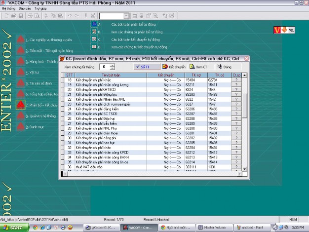 Sau khi chýõng trình Đã thực hiện xong các bút toán kết chuyển giá vốn sẽ tự 3