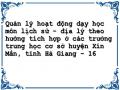 Quản lý hoạt động dạy học môn lịch sử - địa lý theo hướng tích hợp ở các trường trung học cơ sở huyện Xín Mần, tỉnh Hà Giang - 16