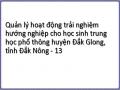 Quản lý hoạt động trải nghiệm hướng nghiệp cho học sinh trung học phổ thông huyện Đắk Glong, tỉnh Đắk Nông - 13