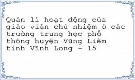 Quản lí hoạt động của giáo viên chủ nhiệm ở các trường trung học phổ thông huyện Vũng Liêm tỉnh Vĩnh Long - 15